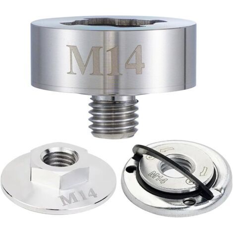 M14 X Kit de conversion de meuleuse avec écrou à bride en acier et adaptateur à libération rapide (1/5)