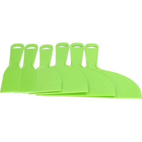 Set aus 6 ABS-Gipsmessern, Glättspachtel und Schaber für Farbe, Tapeten und Wände - Reparaturzubehör. (1/5)