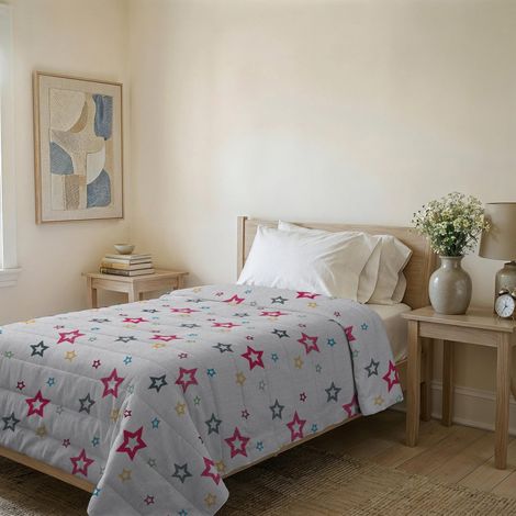 Couvre-lit matelassé d’été Ligne Basic en Microfibre Douce imprimée – Couette Printemps-été mi-Saison – Simple 160x240 cm (1/5)
