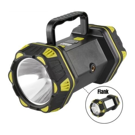 Lampe LED multifonctionnelle puissante avec batterie grande capacité, charge Type-C, 8 modes d'éclairage, lumière latérale douce COB, portable pratique et facile à utiliser，4800ah