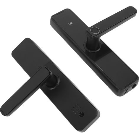 Serrure électronique intelligente à empreinte digitale, carte magnétique et mot de passe pour porte en bois (1/5)