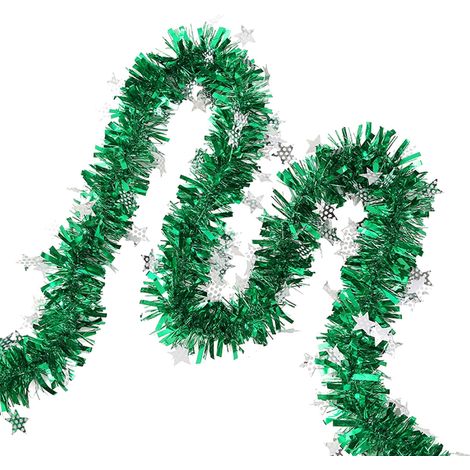 Guirlande De Noël En Papier Métallisé - 2 M - Pour Arbre De Noël Plafond Et Décoration Intérieure Extérieure - 1 Pièce (1/2)