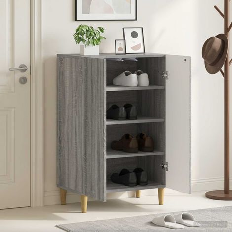 vidaXL Cabinet à chaussures ARNHEM 59,5 x 39,5 x 90 cm Sonoma gris (1/5)