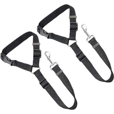 Paquete de 2 correas de nailon ajustables para reposacabezas de coche, para mascotas, perros y gatos