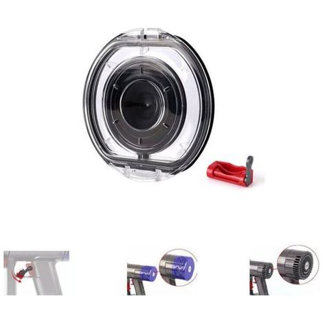 Ersatzabdeckung für Dyson V6 - DC58 DC59 DC61 DC62 DC72 DC74 - Staubbehälter - Bodenklappe - SV03 SV07 SV09 - Mit Dichtungsring - Crezuo (1/4)