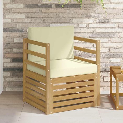 Teenpull – Outdoor-Sofa Polyester Weiß und Creme (1/5)