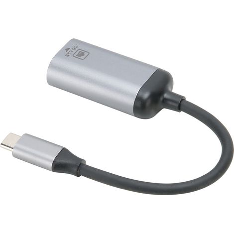 Adaptateur USB-C vers port réseau Gigabit RJ45, câble court, pour Windows, Android et macOS. (1/5)