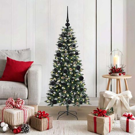 Künstlicher Weihnachtsbaum mit 150 LEDs mit Ständer Grün 120 cm