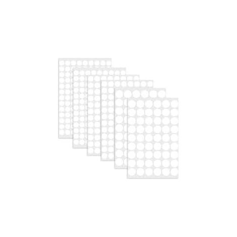 534 Pièces Pastille Cache Vis, Cache Vis Blanc Adhesif pour Meubles, Différentes Tailles 13mm 15mm 20mm, Pastilles Autocollantes de Protection pour Armoires, Tiroirs, Tables Installation Rapide (1/5)