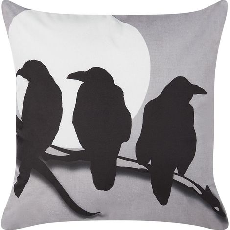 Throw Cushion ORADEA Velvet 45 x 45 cm Grey Animal Pattern (1/5)