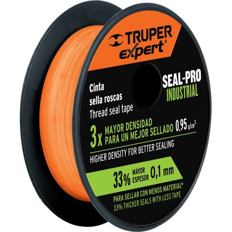 Cinta teflón industrial - 13 mm - 7 m - Naranja