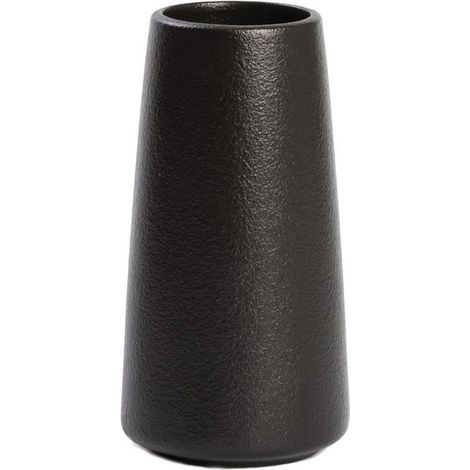 Vase en céramique minimaliste noir. Format petite, décoration pour cheminée, table, bureau et salon. (1/5)