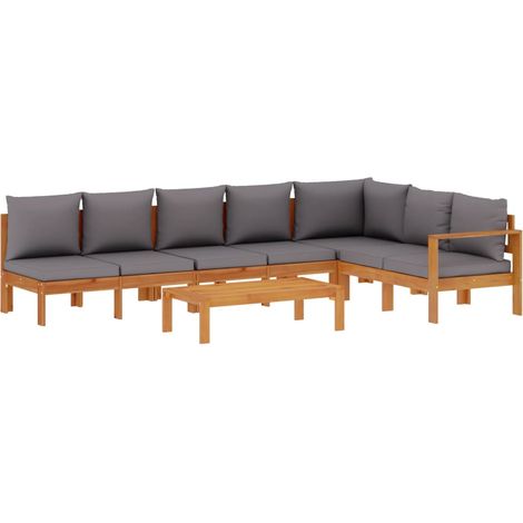 Maison Exclusive - Salon de jardin avec coussins 5 pcs Bois d'acacia solide (1/5)