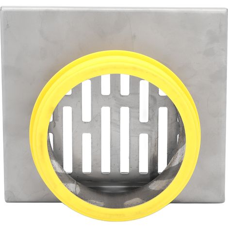 Siphon de sol d'angle en forme de L, fabriqué en acier inoxydable robuste et résistant à la corrosion, durable et résistant à l'usure. (1/5)