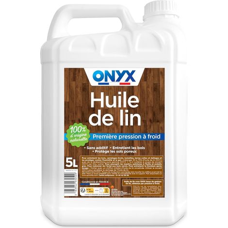 Huile de Lin pour Bois - 100% Graines de Lin, Sans Additif - 5L (1/5)