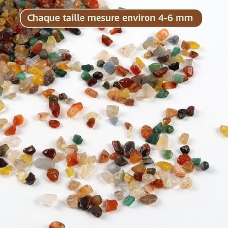 200 g de galets décoratifs irréguliers pour aquarium, 4-6 mm (1/4)