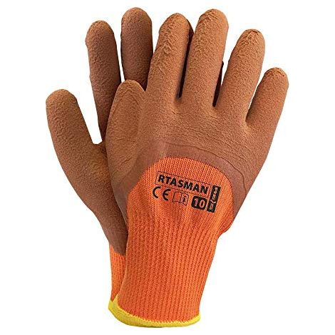 Guanti da lavoro / Isolanti / arancione-marrone / Taglia: 10 - XL / RTASMANPBR 10 - 10 pezzi.