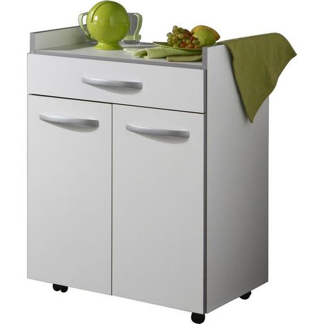 HARMONY Desserte de cuisine L 60cm - Blanc mat (1/5)