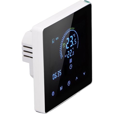 Intelligenter 3A-Thermostat mit Farb-LCD-Touchscreen für Warmwasserheizung, Heizkessel, Haushalt, Büro, Einkaufszentrum, Geschäft, Weiß, Standardmodell (1/5)