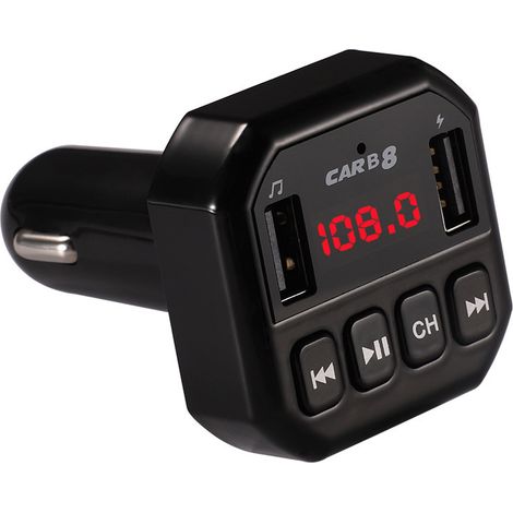 B8 Auto-Bluetooth-MP3-Player, Freisprechfunktion, günstiger Auto-Bluetooth-MP3-Player – Schwarz (1/3)