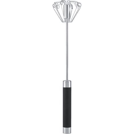 Batteur à oeufs manuel rotatif durable antirouille en acier inoxydable (1/5)
