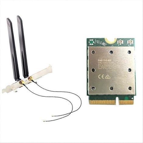 Carte réseau sans fil tri-bande FME-865 avec Bluetooth 5.4, 2,4 GHz/5 GHz/6 GHz et antenne pour Windows 11 (1/5)