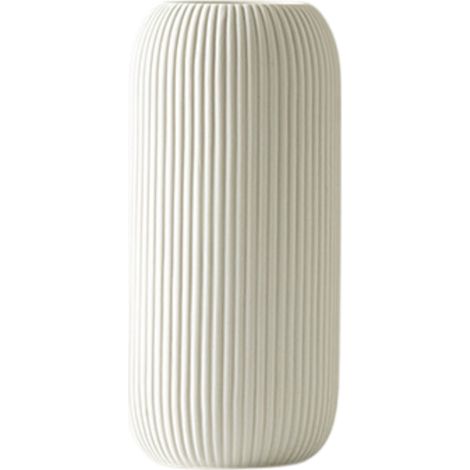 Vase en céramique verte, vase vert moderne, décoration intérieure, vase décoratif à texture côtelée, petit vase de style champêtre, table basse, étagère, décoration d'intérieur (1/5)