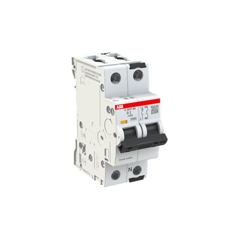 S300P-Disjoncteur 1P+NAD-2A-Courbe D-Pdc 25000A-230VAC 100kA-60VDC 25kA-1 module 2CDS381103R0021 ABB A907986