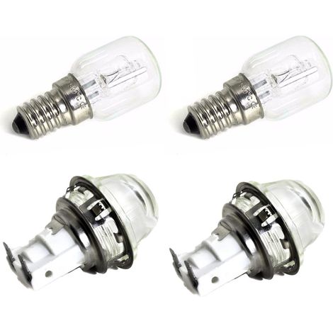 2x E14 Haute Température Ampoule 500 Degrés 25w Halogène Bulle Four Ampoule avec couvercle en verre à vis E14 et douille en céramique (1/4)