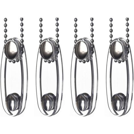 Paquete de 4 accesorios para persianas, pesos de cordón de plástico para ventanas verticales, persianas enrollables, contraventanas, mango de seguridad de plástico transparente para persianas (1/4)