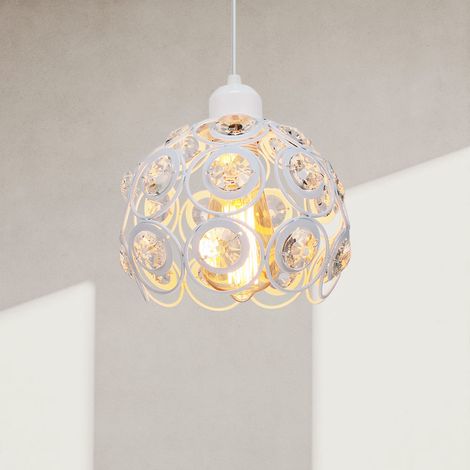 Lámpara Colgante Moderna Luz de Techo Redondo Cristal Iluminación de Araña Decorativa Ajustable 100cm (1/5)