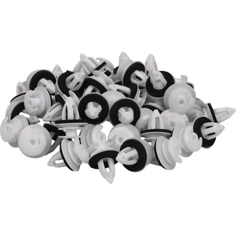 EASYCOMFORT 50pcs Clips de panneau de porte avec anneau d’étanchéité compatible Bmw E34 E36 E38 E39 E46 X5 M3 M5 Z3 (1/4)