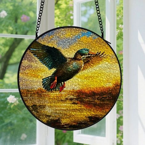 Capteur de soleil en vitrail - décoration spirituelle 20cm (1/4)