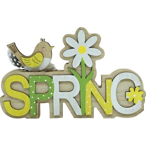 Décoration de Table en Bois Lettres Fleurs pour Pâques, Design Unique, Solide et Résistant la Décoloration, pour Boutique et Bureau (1/5)