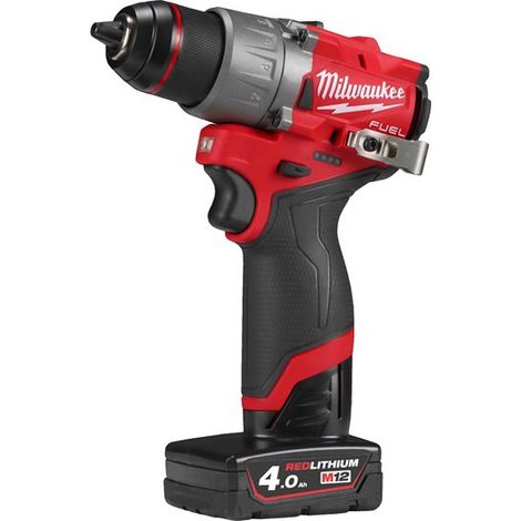 Milwaukee Akku-Bohrschrauber M12FDD2-402X, incl. 2x Akku 4 Ah, Ladegerät, HD Box