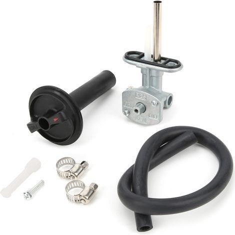 Vanne de Carburant Petcock avec Vis de Levier, Coq de Soupape de Carburant Petcock avec Vis de Levier Soupape de et avec Accessoires en Plastique Métallique pour Kodiak Yfm400fa Yfm450fa 4x4. (1/5)