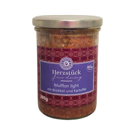 Mufflon mit Kartoffeln und Brokkoli 380g fettarmes gekochtes Hundefutter bei Allergien und Bauchspeicheldrüsenproblemen Paul & Paulina (1/2)