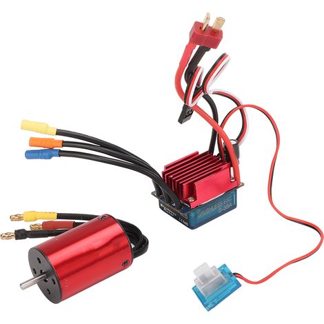 Kit moteur brushless ESC 4500KV, variateur brushless 35A programmable pour voitures RC 1/14 et 1/16 (1/5)