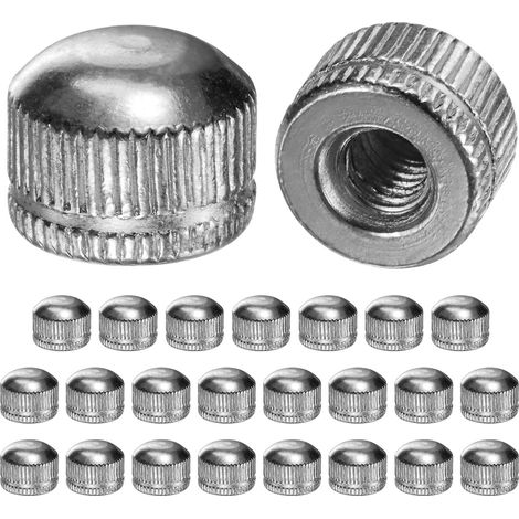 25-Pcs Écrous À Chapeau Filetés M6x14mm coque Vis Ton Chrome (1/5)