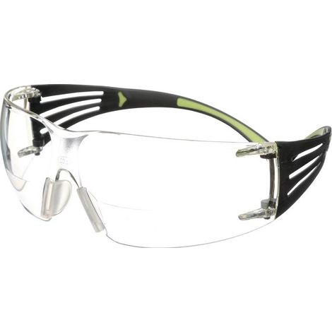 Schutzbrille Reader SecureFit™ 400 EN 166, EN 170 Bügel schwarz grün, Scheibe klar +2,5 Polycarbonat (1/2)