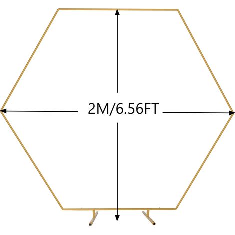 Cadre d'Arche de Mariage, Assemblage Facile, Design Durable, Hexagone 22m(FR), 2M/3M-b (1/2)