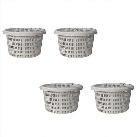 Quatre paniers d'écumoire, adaptés aux pompes de piscine et aux bassins, sont idéaux pour les outils et accessoires de nettoyage de piscine. (1/5)