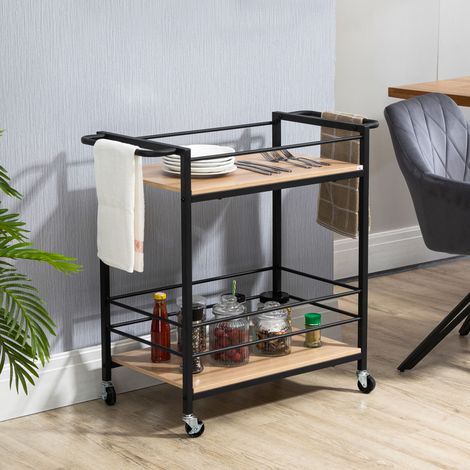 Ensemble de 2 tables basses modernes empilables avec structure en métal, pour salon, chambre, bureau, gris