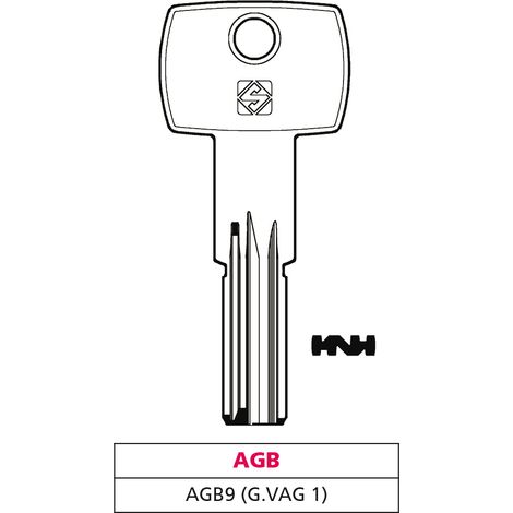 Silca CHIAVE PUNZONATA OTTONE AGB9  (G. VAG 1) AGB 5.00 pz