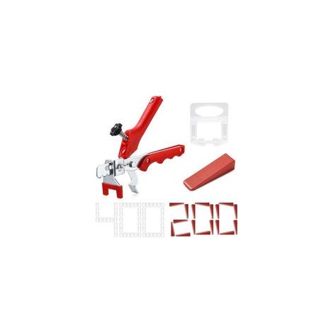 601 Pièces kit de Nivellement pour Carrelage 2mm avec 400 Croisillon Carrelage Autonivelant 200 Cale Carrelage Réutilisable et 1 Pince Kit de Niveleur Carrelage pour le Bricolage et les Professionnels