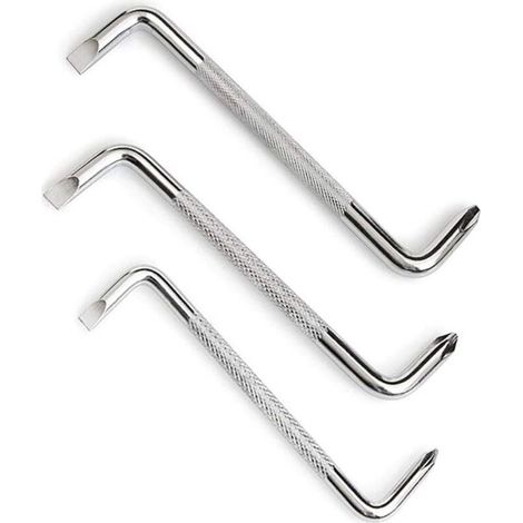 SABIR Lot de 3 tournevis décalés avec tête magnétique de type Z avec Philips et tête plate (1/4)