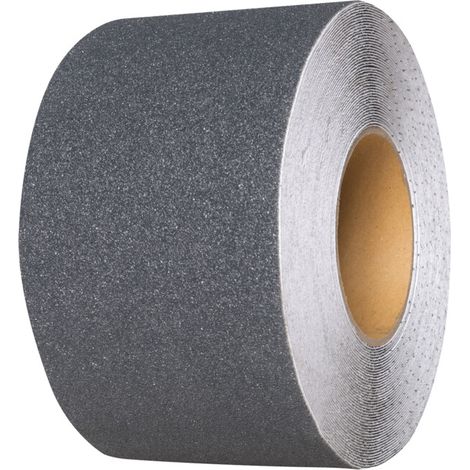 Moravia Revêtement antidérapant gris autocollant en rouleau 100 mm x 18,3 m (1/3)