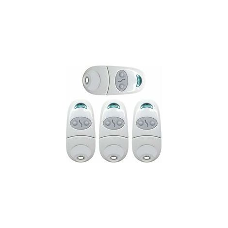 Mando a distancia universal TOP432NA (4 unidades) – Frecuencia de 433,92 MHz – Compatible con puertas de garaje y portones – Material duradero – Crezuo