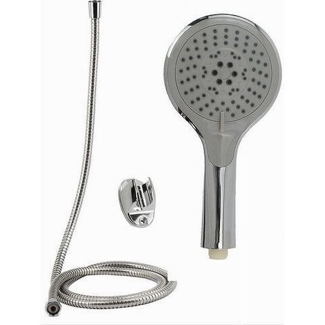 Cleafe - Kit Doccetta Bagno Doccino Soffione Doccia Multigetto Laccio 1,8 Mt Staffa 69346 - (1/2)
