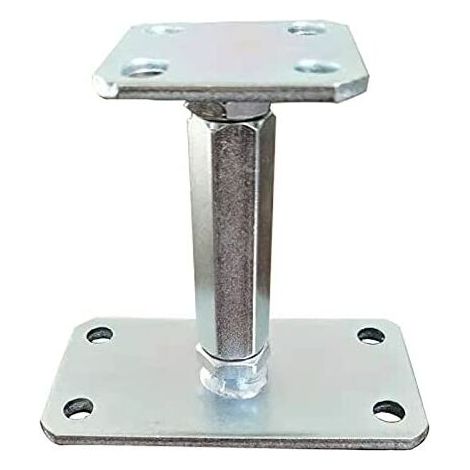 1 pièce de support de poteau de base de poteau surélevé réglable, support de toit pour la construction, hauteur réglable de 140 à 195 mm, (1/5)